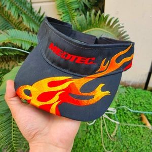 Vintage 90s Flames Visor Cap